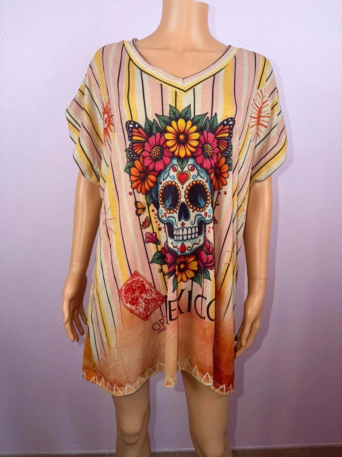 T-shirt voor dames met lurex, één keer gedragen, zeer goede staat – photo 3